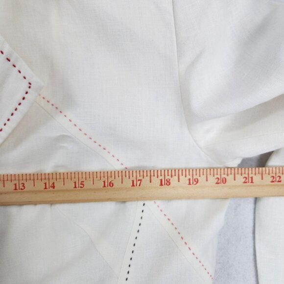 Claudia Strater Jacket Womens EU 42 US 12 Off White Cream Linen Blazer Classic - Picture 6 of 15